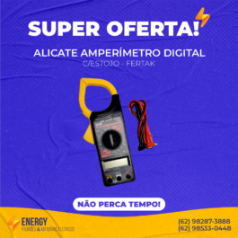 Alicate Amperímetro Fertak Digital c/ Estojo