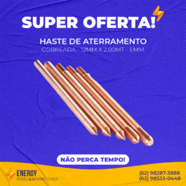 Haste Cobreada 12MM x 2.00MT