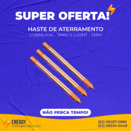 Haste Cobreada 16MM x 2.40MT