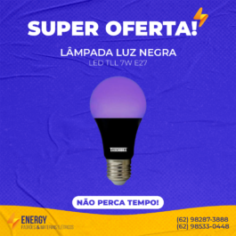 Lâmpada luz negra 7W