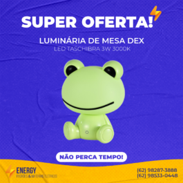 Luminária de Mesa Dex LED Taschibra 3W 3000K