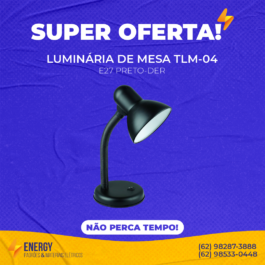 Luminária de mesa preto