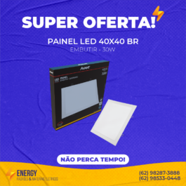 Painel LED BR 30w 40×40 Embutir