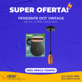 Pendente Dot Vintage Metal Cobre Taschibra