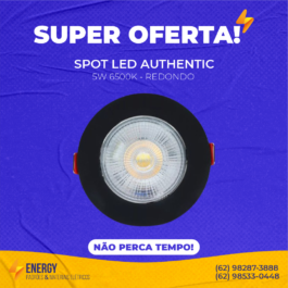Spot Authentic Redondo Preto 6500K