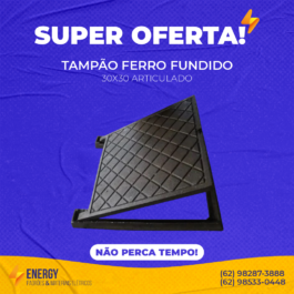 Tampão Ferro Fundido 30×30 Articulado